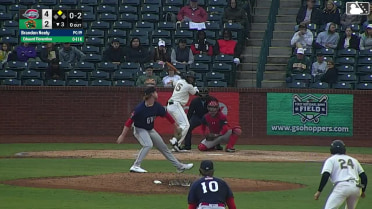 Edward Florentino singles on a ground ball to center fielder Isaiah Jackson. Wyatt Sanford scores.