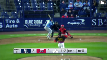 Sean Keys homers (6) on a fly ball to left field.