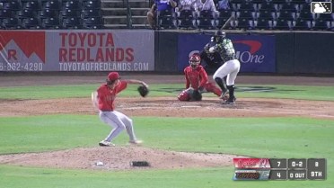 Ricardo Cova triples (3) on a sharp line drive to right fielder Kevyn Castillo. Ricardo Cova scores. Throwing error by second baseman John Wimmer.