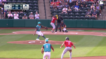 Endy Rodríguez homers (1) on a fly ball to right field. Tyler Callihan scores.