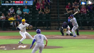 Frank Rodriguez doubles (3) on a sharp line drive to left fielder Rudy Martin Jr. Chris Newell scores.