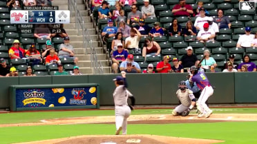 Kyle DeBarge doubles (12) on a sharp line drive to left fielder Albert Fabian. Kala'i Rosario scores.