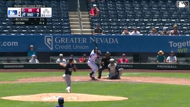Adrian Del Castillo homers (1) on a fly ball to right field.