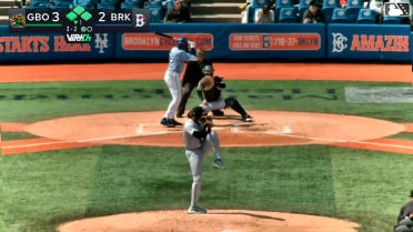 Yohairo Cuevas walks. Corey Collins scores. John Bay to 3rd. Colin Houck to 2nd.