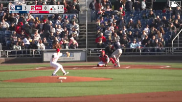 Jackson Hornung singles on a ground ball to third baseman Max Ferguson. Jay Harry scores.