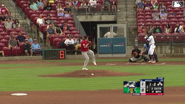 Yasser Mercedes homers (11) on a line drive to left center field.