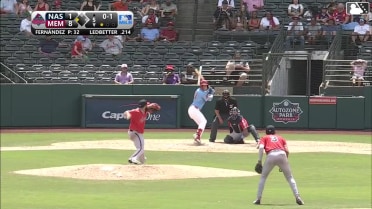 Colton Ledbetter singles on a fly ball to left fielder Tyler Black. Bligh Madris scores.