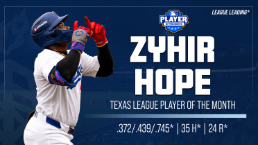 Zyhir Hope Named Texas League’s Player of the Month for July