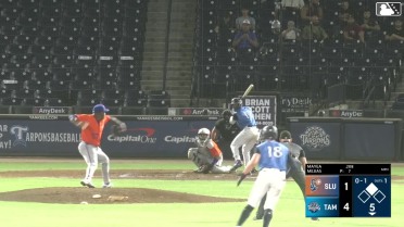 Brando Mayea singles on a ground ball to left fielder Randy Guzman. Jackson Lovich scores.