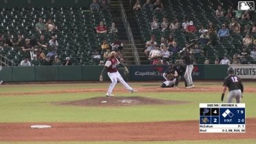 Emaarion Boyd singles on a pop up to right fielder Jhon Diaz. Payton Green scores. Gage Miller to 3rd.