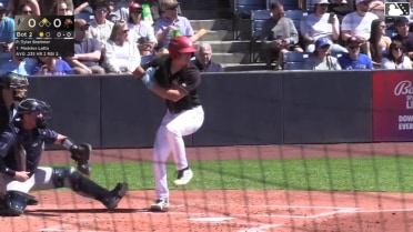 Maddox Latta lines into a double play, right fielder Randy De Jesus to second baseman Johan Macias to catcher Peter Burns. Dub Gleed out at home.