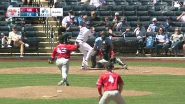 Josue De Paula singles on a ground ball to right fielder Lazaro Montes. Kendall George scores.