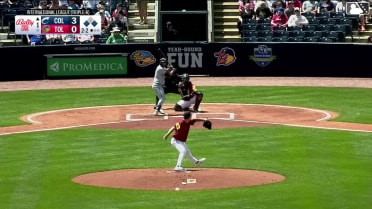 CJ Kayfus out on a sacrifice fly to center fielder Max Clark. Bo Naylor scores. George Valera to 2nd.