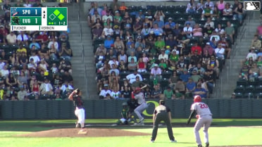 Tevin Tucker singles on a ground ball to third baseman Walker Martin. Kevin Fitzer scores. Juan Castillo to 3rd.