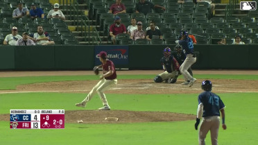 Alberto Hernandez doubles (4) on a line drive to center fielder Dylan Dreiling. Kenni Gomez scores.