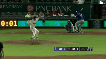 Eric Wagaman homers (4) on a fly ball to left center field.