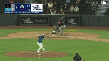 Sebastián Rivero singles on a sharp line drive to left fielder Cade Marlowe. Chris Taylor scores.