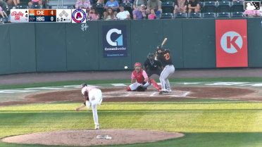 Dom Keegan homers (6) on a fly ball to left center field.