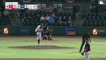 Cooper Flemming out on a sacrifice fly to right fielder Yeiferth Castillo. Andreimi Antunez scores.
