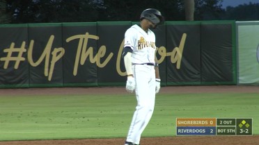 Chandler Simpson records three hits, steals two bases