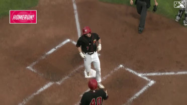 Cade Doughty belts a two-run homer to left field