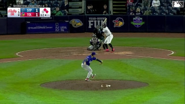 Max Burt doubles (2) on a ground ball to left fielder Gabriel Gonzalez. Corey Julks scores. Cal Stevenson to 3rd.