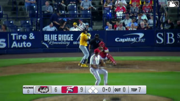 Izaac Pacheco homers (21) on a fly ball to right center field.