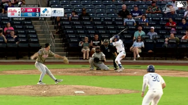 Taylor Young singles on a line drive to center fielder Jonny Farmelo. Frank Rodriguez scores. Joe Vetrano to 3rd.