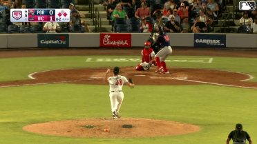 Ronald Rosario doubles (14) on a sharp fly ball to center fielder Dakota Jordan. Justin Gonzales scores. Johanfran Garcia to 3rd.