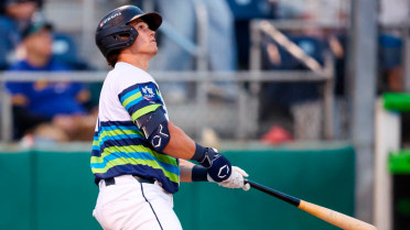 Luke Stevenson homers (19) on a fly ball to right center field.