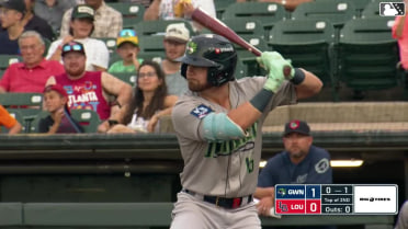 Brett Wisely homers (9) on a fly ball to right field.