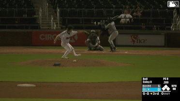 Mark Coley II homers (3) on a fly ball to left field.