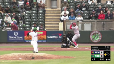 Ramon Mendoza singles on a line drive to center fielder Jud Fabian. Colton Ledbetter scores.