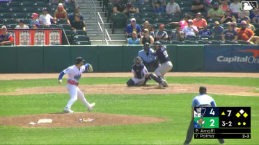 Miguel Palma homers (8) on a line drive to left field. Cole Gabrielson scores. Josh Moylan scores.