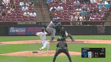 Derlin Figueroa homers (18) on a fly ball to right center field. Luke Pelzer scores.