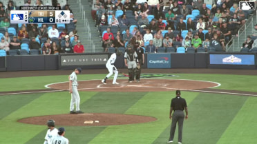 Jakey Josepha singles on a ground ball to center fielder Hayden Alvarez. Yerald Nin scores.
