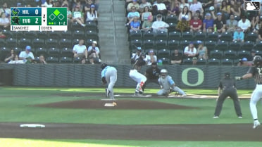 Trevor Cohen doubles (15) on a ground ball to left fielder Yerald Nin. Jakob Christian scores.