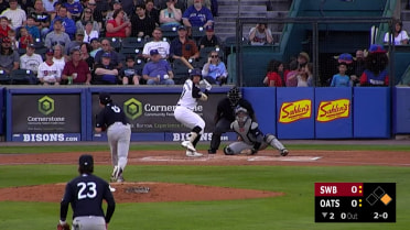 Brandon Valenzuela hits his first Bisons homer