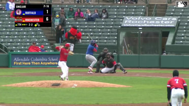 Carlos Mendoza doubles (2) on a line drive to left fielder Andrew Pinckney. Adam Hackenberg scores.