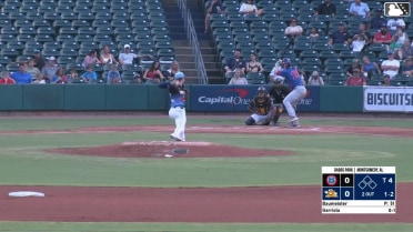 Andy Garriola homers (12) on a fly ball to left field.