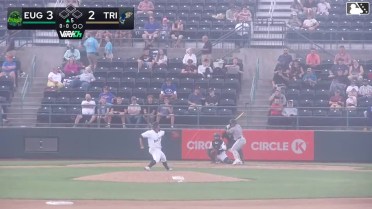 Jancel Villarroel homers (1) on a fly ball to center field.