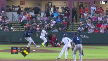 Elvin Garcia grounds into a double play, second baseman Avinson Pinto to shortstop Wills Maginnis to first baseman Andruw Musett. Jhomnardo Reyes out at 2nd. Elvin Garcia out at 1st.