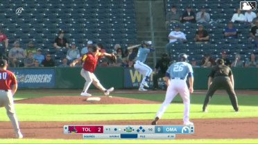 Brett Squires grounds into a double play, second baseman Andrew Navigato to shortstop Paul DeJong to first baseman Jace Jung. Drew Waters out at 2nd. Brett Squires out at 1st.