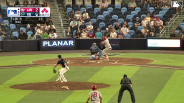 Manuel Beltre singles on a soft fly ball to center fielder Slade Caldwell. Alexis Hernandez scores. Tucker Toman to 3rd. Jaxson West to 2nd.