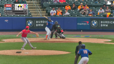 Yonny Hernández singles on a line drive to center fielder Dylan Crews. Cristian Pache scores.