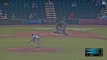 Angeibel Gomez singles on a line drive to left fielder Carter Graham. Aroon Escobar scores.