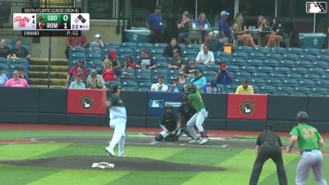 Jhonny Severino homers (28) on a fly ball to left field. Jared Jones scores. Axiel Plaz scores.