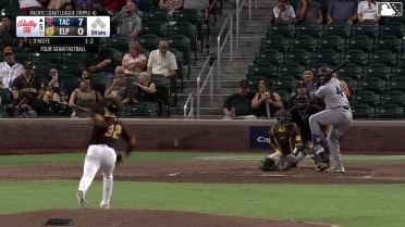Brian O'Keefe homers (2) on a line drive to center field.