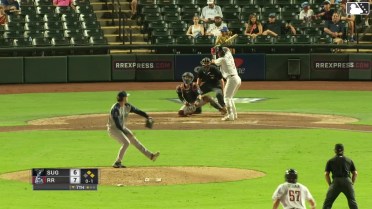 Julian Brock grounds into a double play, shortstop Pascanel Ferreras to second baseman Cavan Biggio to first baseman CJ Alexander. Cody Freeman out at 2nd. Julian Brock out at 1st.