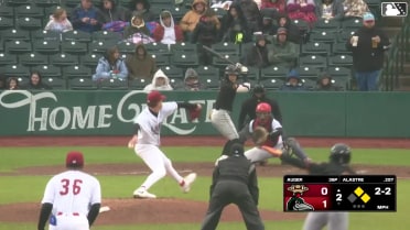 Luiyin Alastre triples (2) on a line drive to right fielder Jose Meza. Juan Baez scores. Tayden Hall scores.